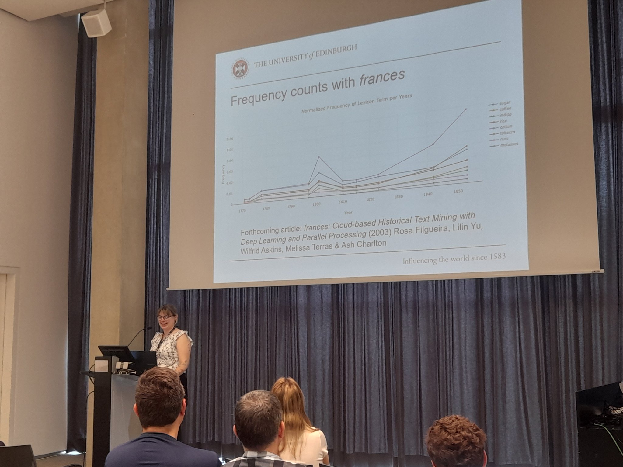 Ash Charlton presenting at DH2023