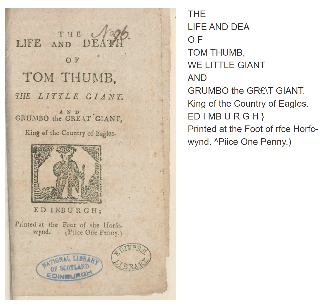 Digitised book with text created using OCR