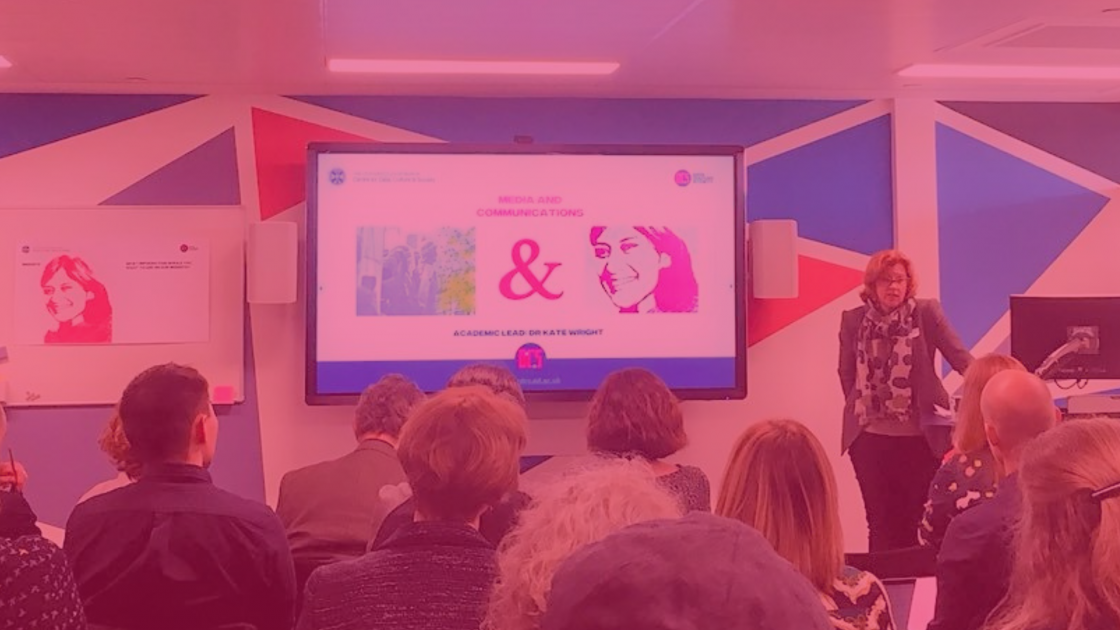 Media & Communications cluster introduced by Kate Wright at the CDCS Town Hall event