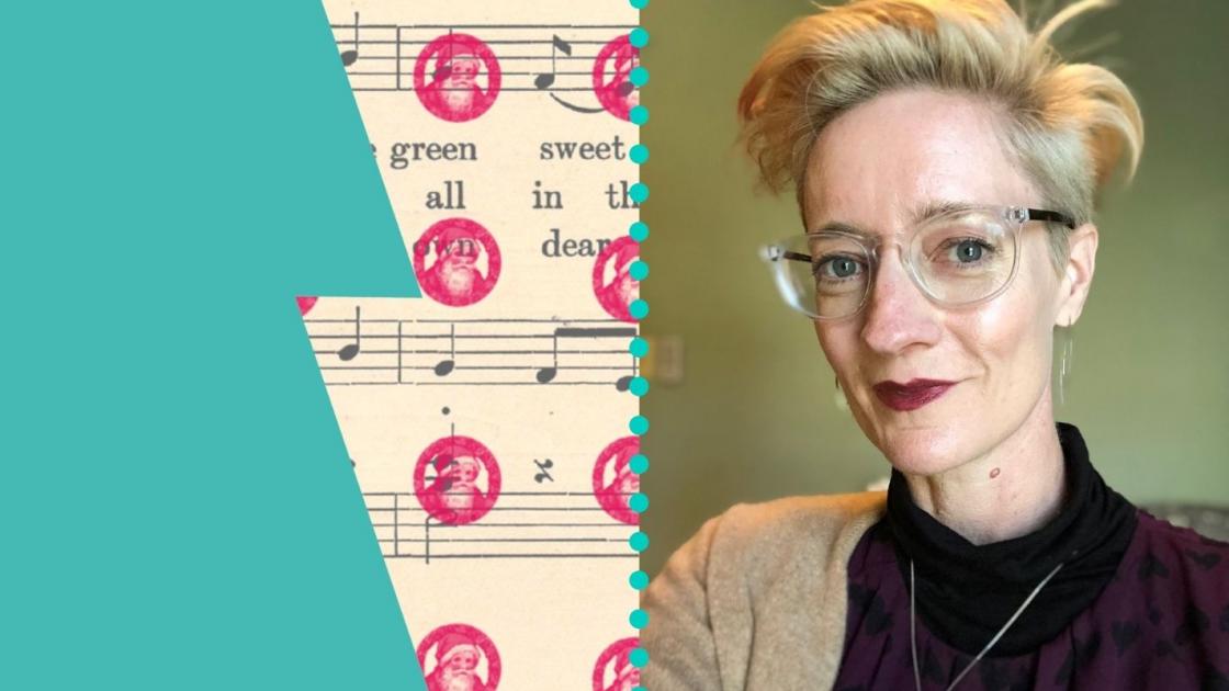 Annual lecture poster with Aimée Morrison's headshot