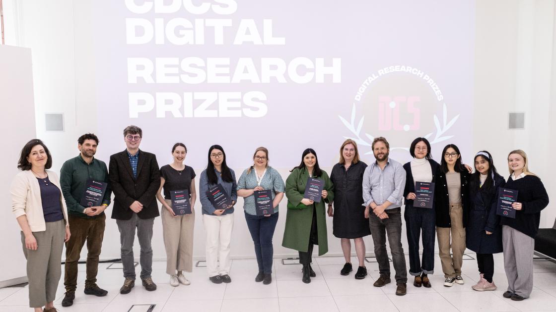 Prize winners at the CDCS Digital Research Prizes award ceremony 2023
