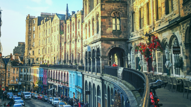 View of Victoria Street in Edinburgh