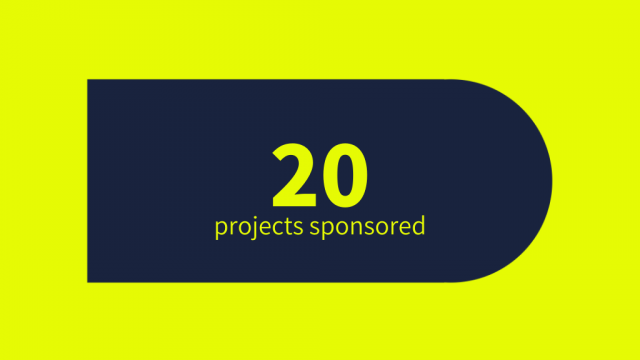 20 projects sponsored