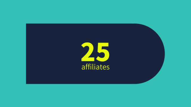25 affiliates