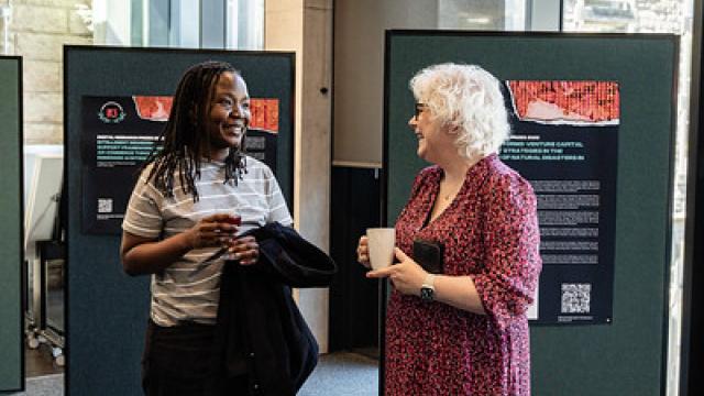 people laughing together at the CDCS Research awards