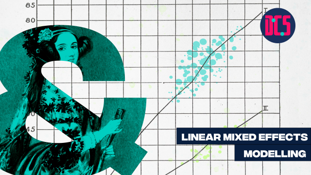 An illustrative collage with & symbol and a maths graph