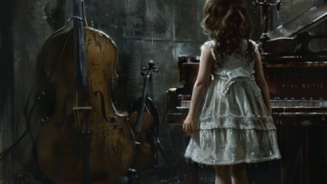 child and cello