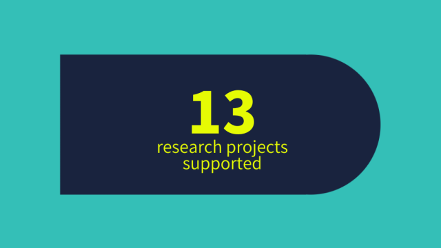 13 research projects supported